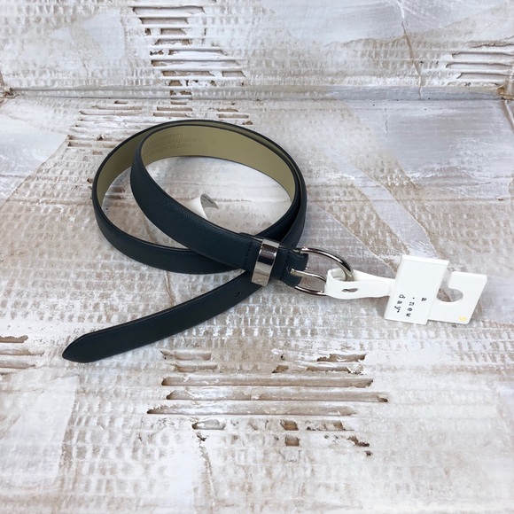 NWT A New Day Saffiano bombe belt dark green S - Picture 3 of 6